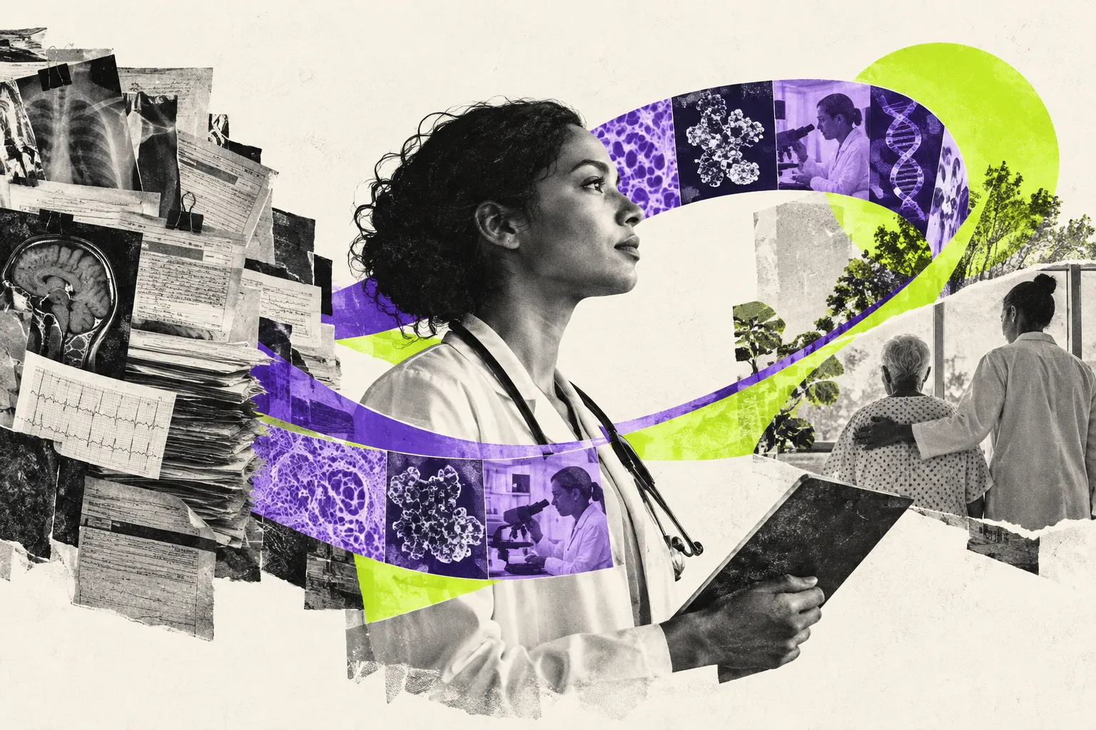 Editorial illustration for Claude moves into healthcare workflows