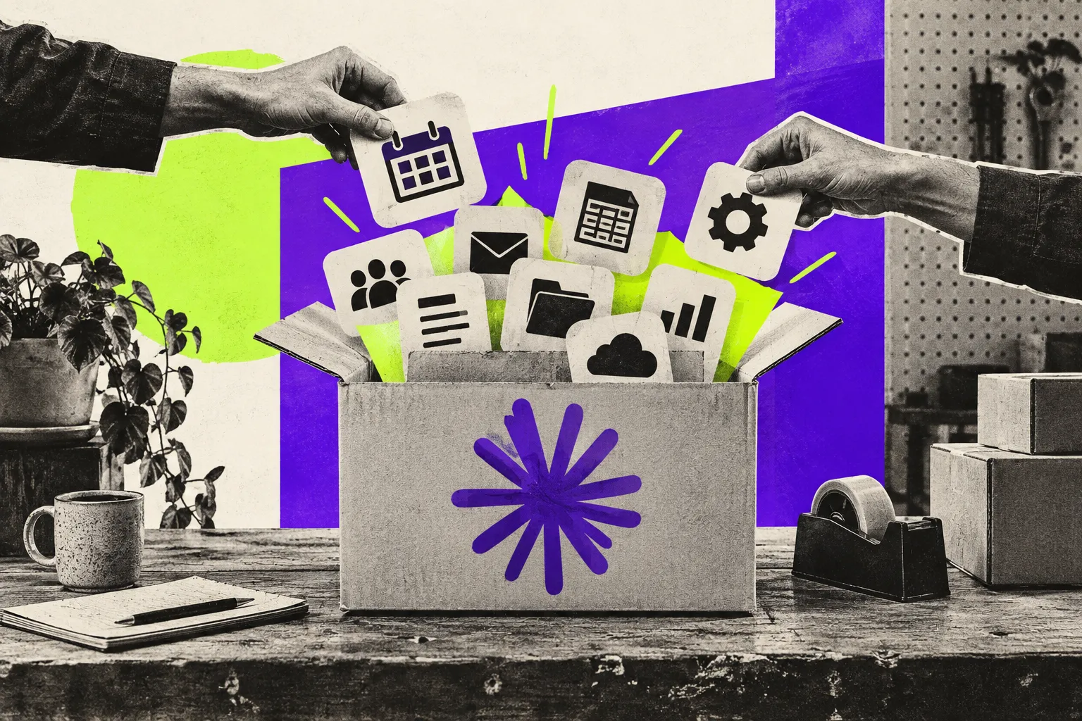 Editorial illustration for Claude packages workflows for small businesses