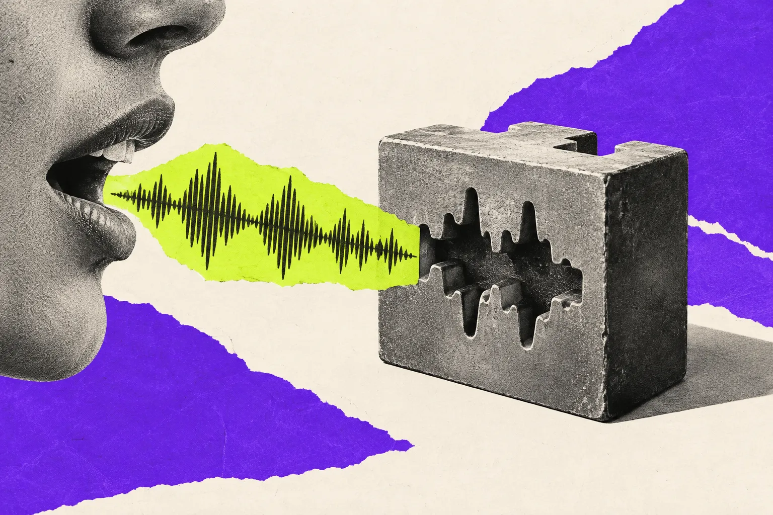 Editorial illustration for Cohere Transcribe turns speech into a separate building block